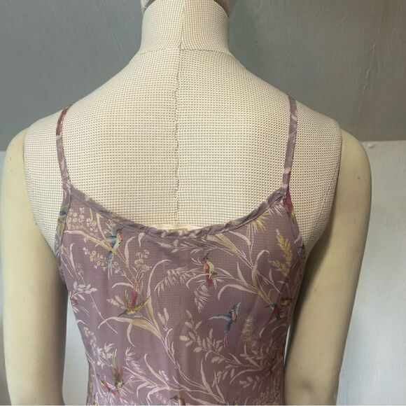 Coco La Rue Sheer Drop Waist Hummingbird Tank Dress - Picture 7 of 8